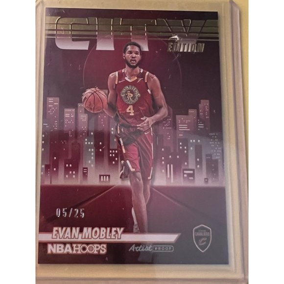 Evan Mobley 2022-23 NBA Hoops City Edition #10 ARTIST PROOF HOLO - 05/25